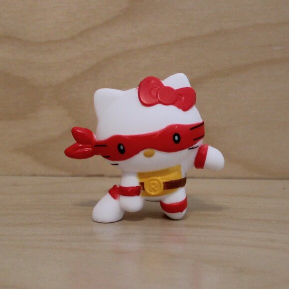 McDonalds TMNT x Hello Kitty Happy Meal Toy - # 4 Hello Kitty x Raphael (White) - Picture 2 of 3